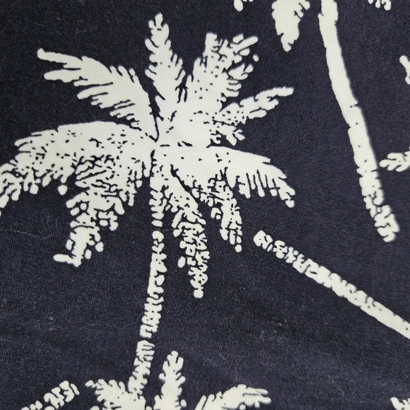 Tommy Hilfiger Palm Tree Navy Blue/White Summer Vacation Shorts Size 35 - Picture 3 of 11
